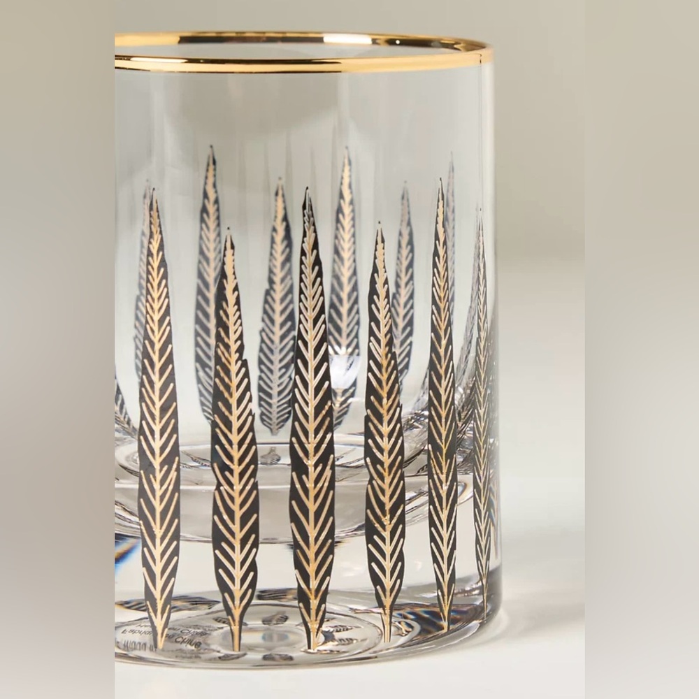 Anthropologie Catherine Martin Midnight Creatures Whiskey Glass - Set of 4. New! - Picture 5 of 7